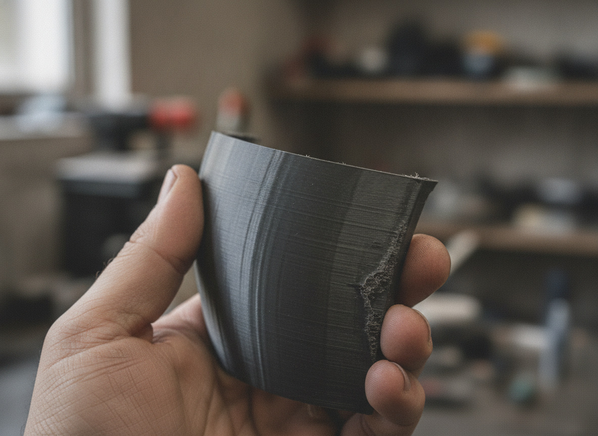 Líneas de capa en pieza FDM, factor clave del acabado en impresión 3D